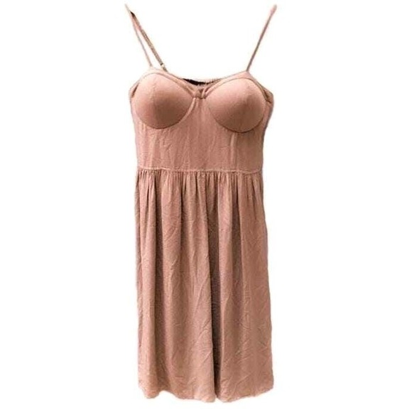 Rewash Dresses & Skirts - Rewash Sundress Women XS Peach Pink Molded Cup Adjustable Strap Rayon NWT Casual